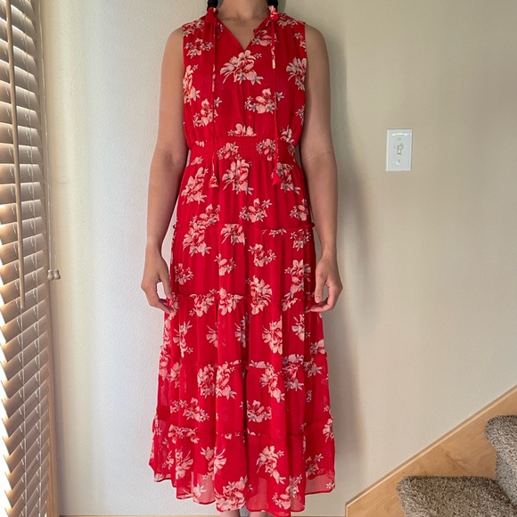 NWT 1. State Red Floral Dress - Picture 2 of 4